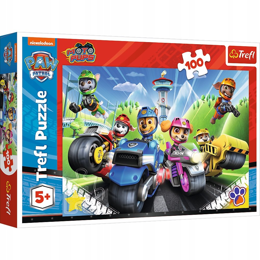 KOLOROWE puzzle PSI PATROL bajka zwierzaki PSY 100 elementów ROZWOJOWE