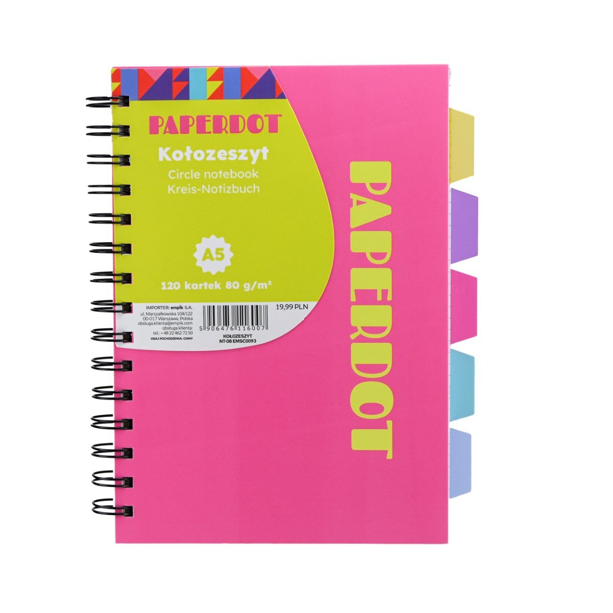 PD Kołozeszyt a5 120 róż ziel