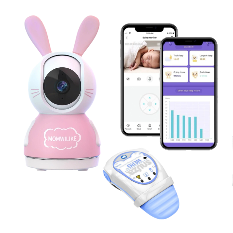 Inteligentna niania MOMWILIKE A.I. + Monitor Oddechu Snuza Hero MD (wyrób medyczny)