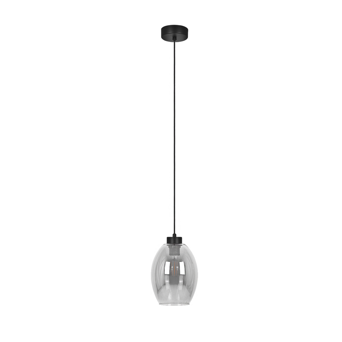Lampa wisząca z dymionym, szklanym kloszem K-5720 z serii BALBO
