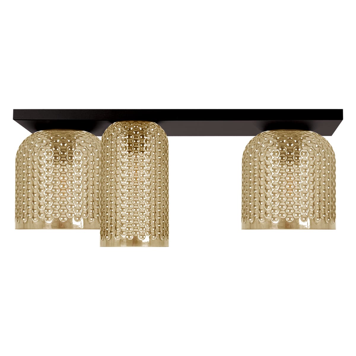 Unikalna lampa sufitowa z trzema różnymi kloszami K-5626 z serii CAPRI
