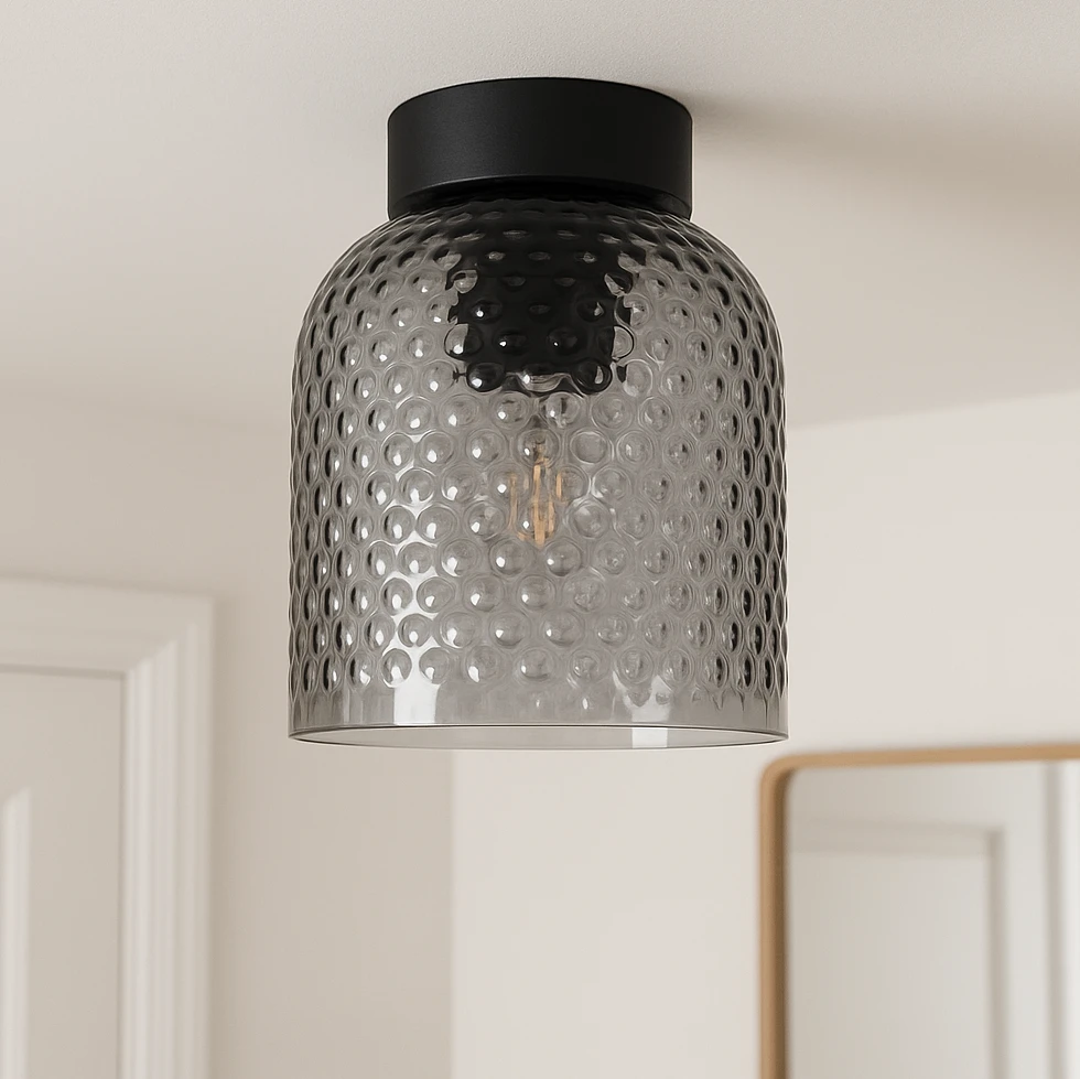 Lampa sufitowa do kuchni z dymionym kloszem K-5632 z serii INGA