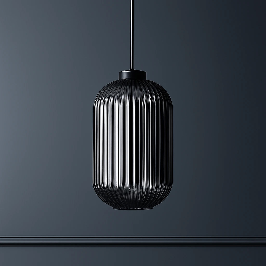 Lampa wisząca, zwis z ryflowanym kloszem K-5751 z serii SILVA