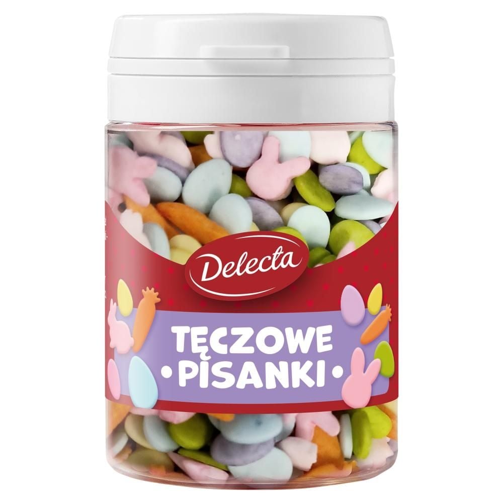 Delecta Posypka cukrowa dekoracyjna tęczowe pisanki 48 g