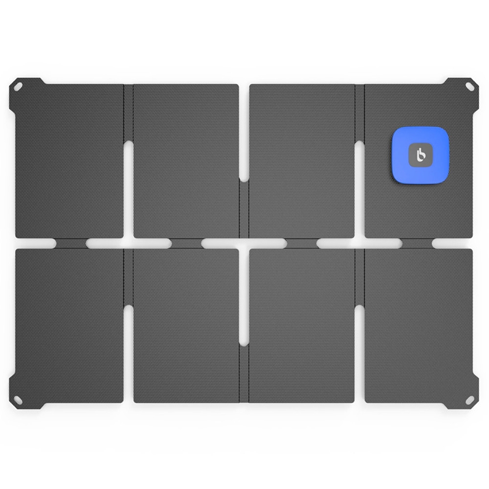 BigBlue P25 25W Portable Solar Panel Charger USB-A and USB-C Ports IP68 Waterproof for Backpacking Compatible with Cellphone