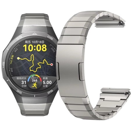 TYTANOWA BRANSOLETA DO ZEGARKA HUAWEI WATCH GT5 PRO 46MM SREBRNA