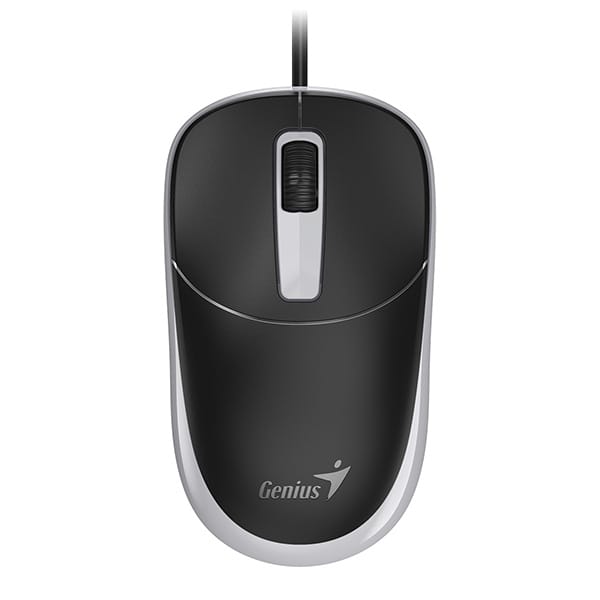 Mysz przewodowa, Genius DX-123, czarno-szara, optyczna, 1200DPI, USB-C