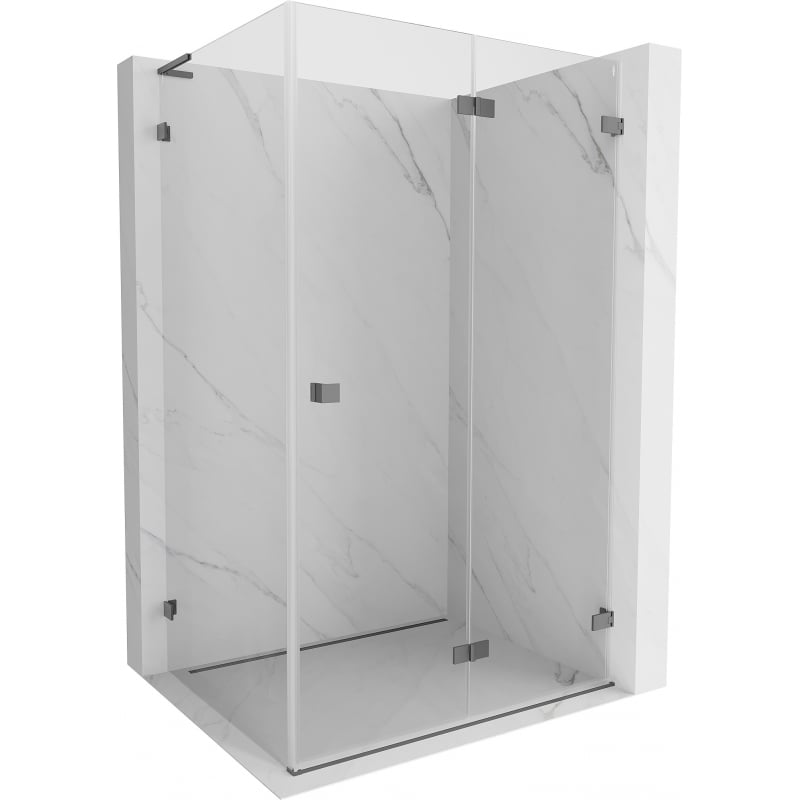 Mexen Lunar-F L kabina prysznicowa składana prawa 95 x 80 cm, transparent, gun metal - 836L-095-080-95-00-P