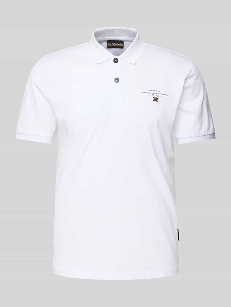Koszulka polo o kroju regular fit z wyhaftowanym logo model ‘elbas’