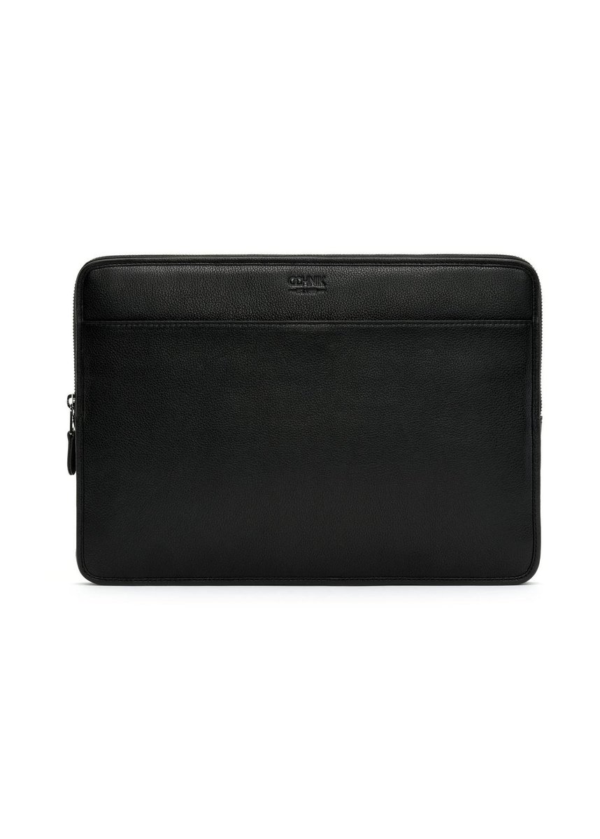 Czarna skórzana teczka na laptop TORMS-0455-99