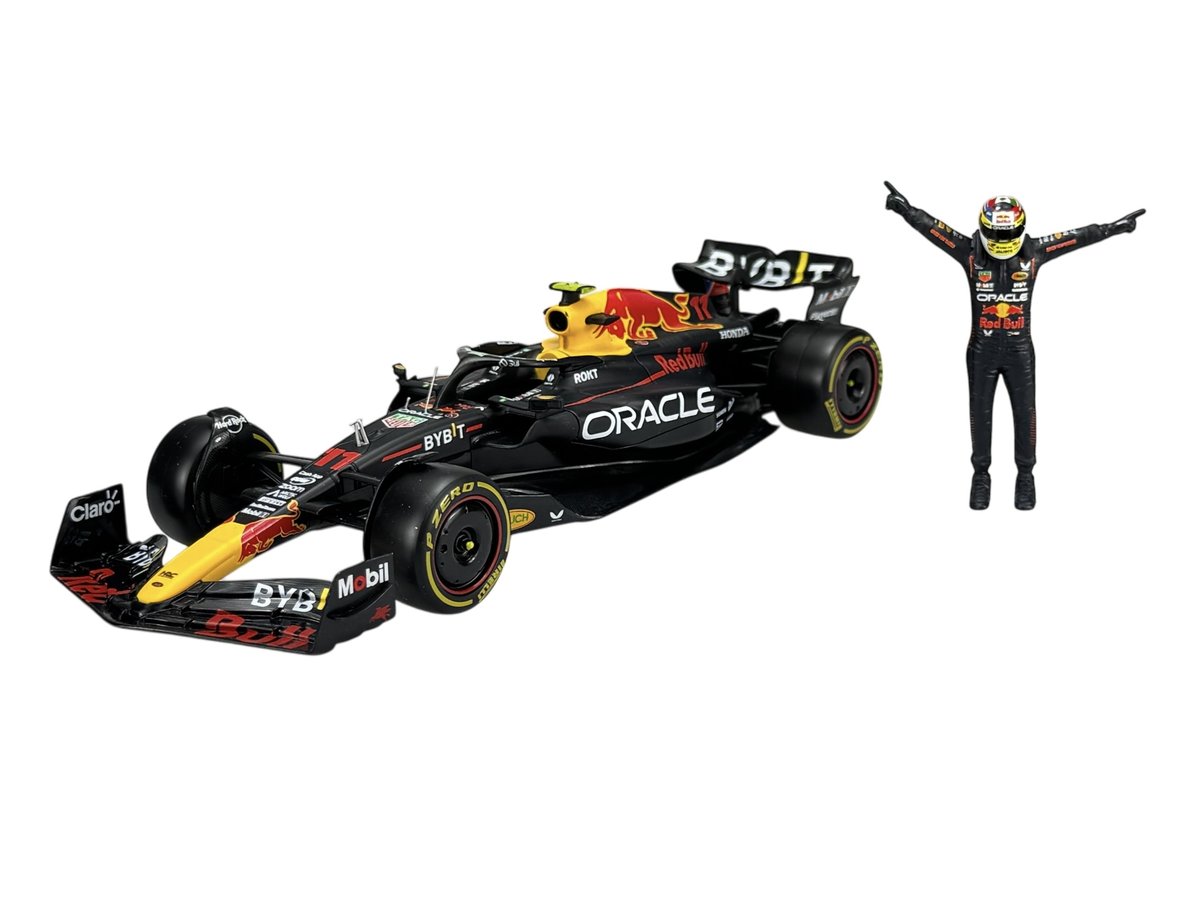 BBURAGO 2023 RED BULL RB19 #11 SERGIO PEREZ + FIGURKA 1:24 28036