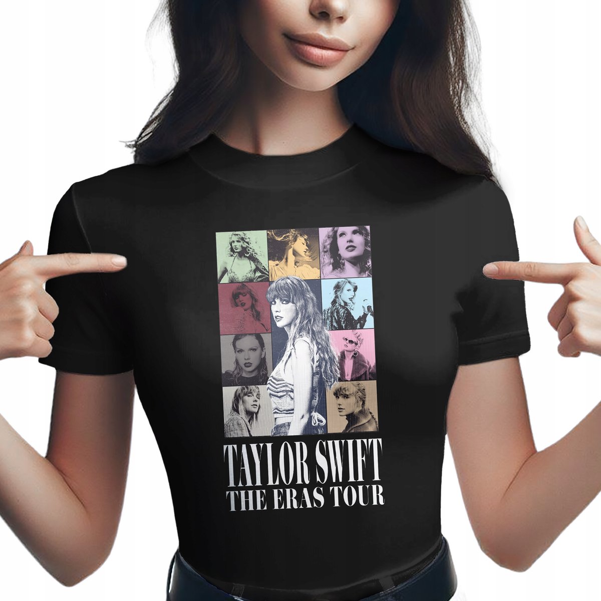 Koszulka damska czarna Taylor Swift The Eras Tour r. M