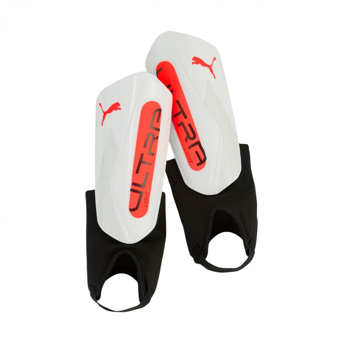 Ochraniacze piłkarskie Puma Ultra Light Ankle biało-pomarańczowe 30991 01 - XL