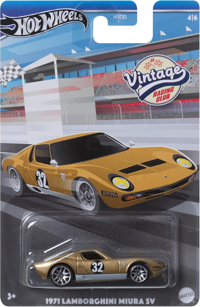 Hot Wheels Vintage Autko Kolekcjonerskie 1971 Lamborghini Miura SV HRV03