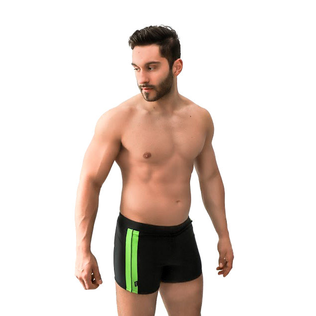 Szorty męskie czarny jasny zielony 4XL