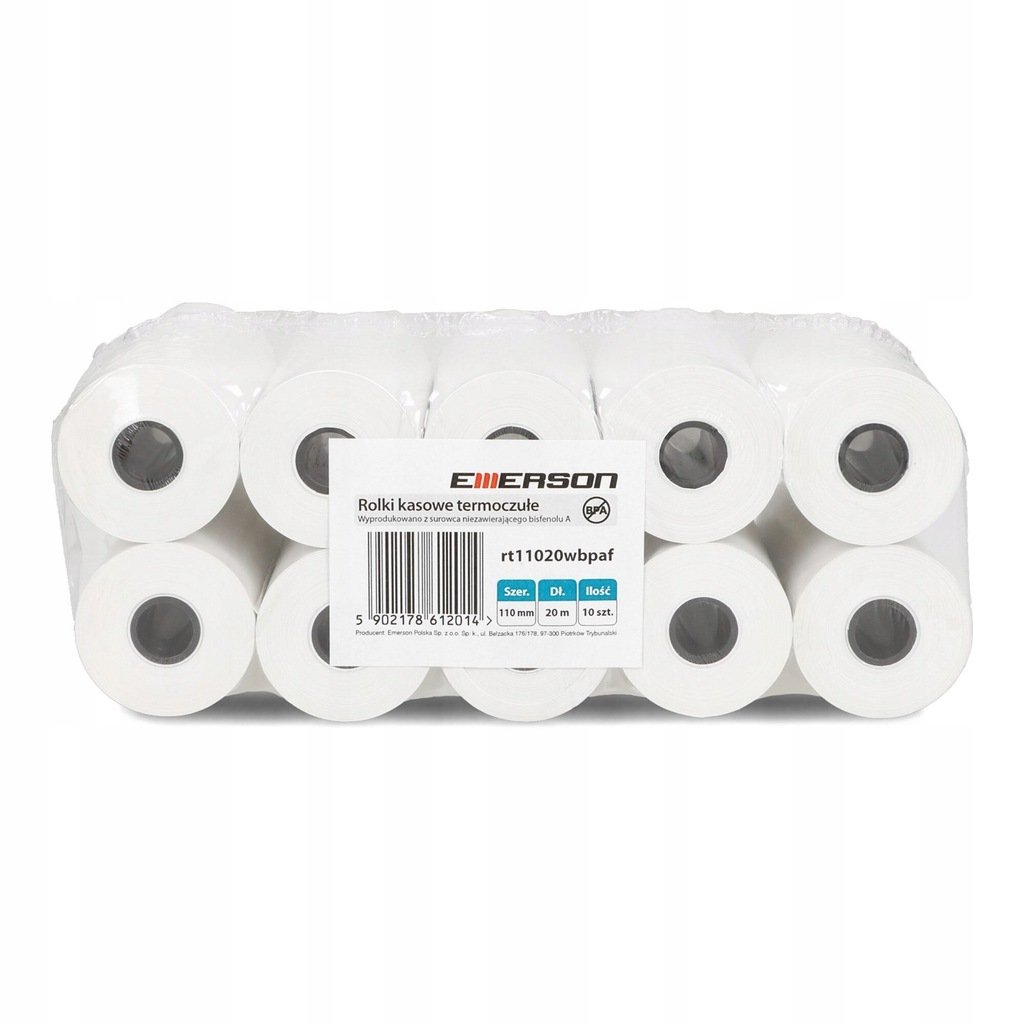 Rolka Termiczna 110mm x 20m EMERSON – 10 szt. BPA Free