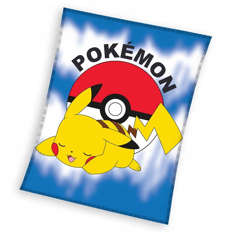 Koc pluszowy Pokemony (086976) 110cm x 140cm Pokemon Pikachu