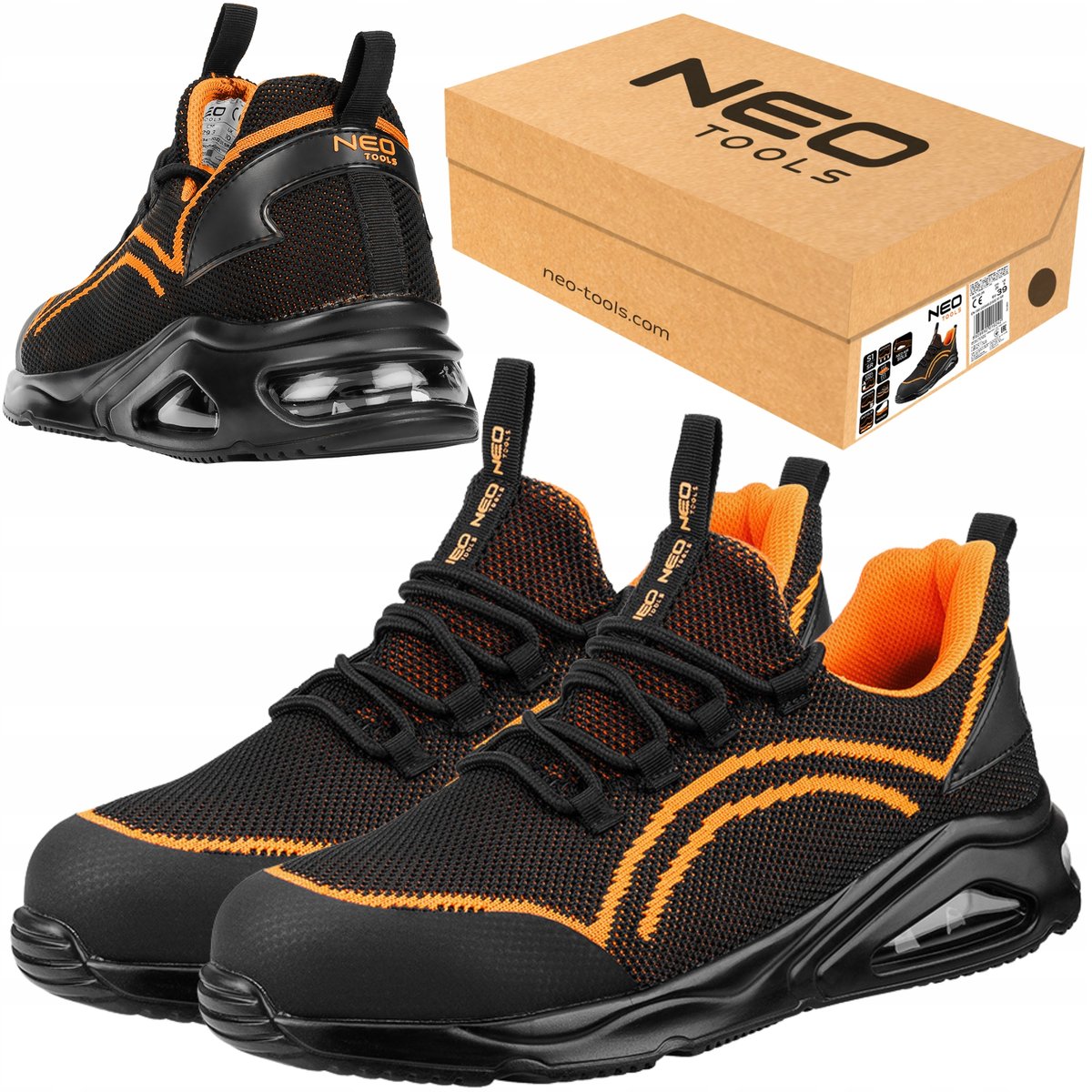 Półbuty buty robocze S1 SR Neo Air stalowy podnosek lekkie oddychające r.43