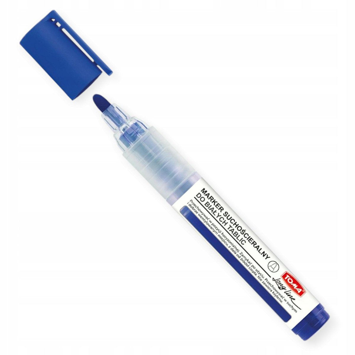 Marker suchościeralny do tablic Long Line niebieski Toma