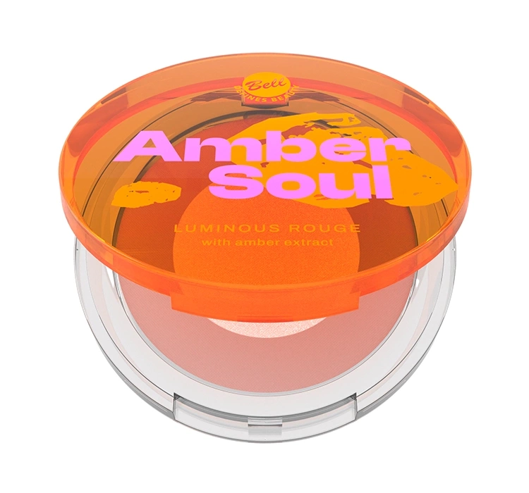Bell Amber Soul rozświetlający róż brązujący do twarzy 01 9g