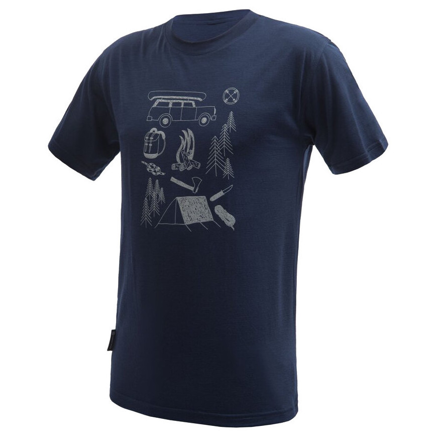 Męska koszulka Sensor Merino Active Outside Rozmiar: XL / Kolor: ciemnoniebieski