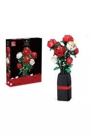 Klocki - róże w wazonie