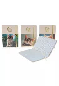 Notes A5 w kratkę kot MIX