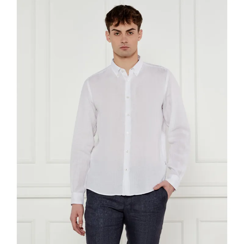 BOSS BLACK Lniana koszula C-LIAM-S-BD-C1-243 Regular Fit