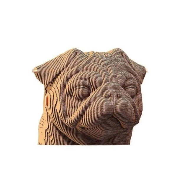Puzzle 3D kartonowe - Mops - Cartonic