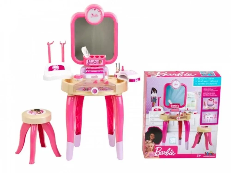 Toaletka Barbie z lampą do paznokci hybrydowych - Klein