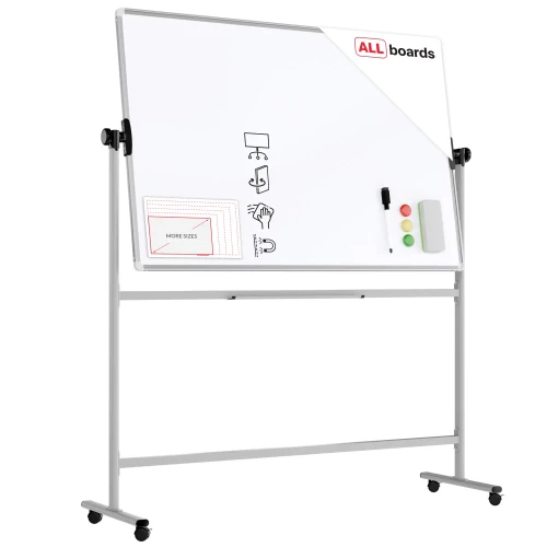 Tablica mobilna TM Idea dwustronna obrotowa suchościeralna magnetyczna 150x100 cm – seria FLEX