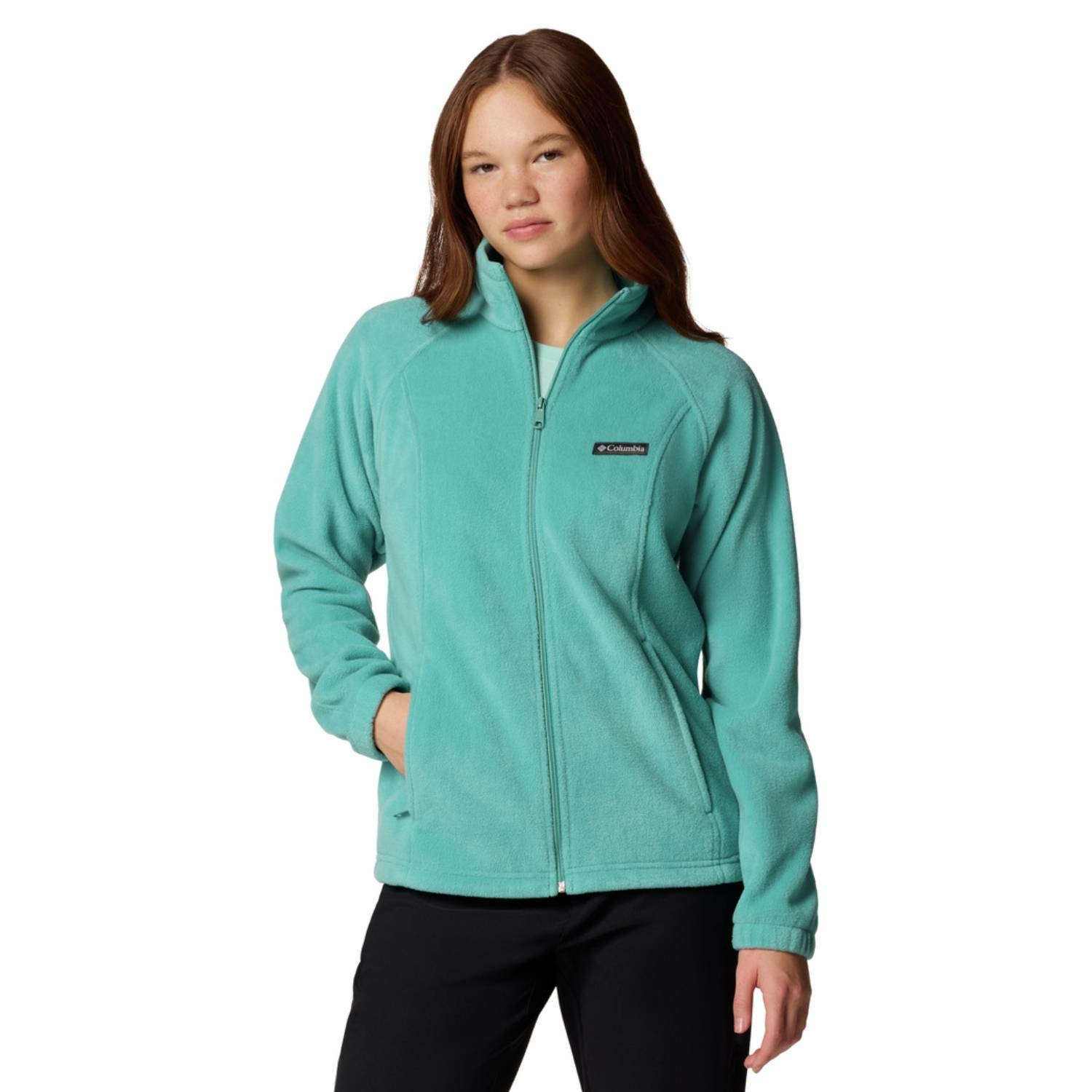 Damska bluza polarowa Columbia Benton Springs Full Zip teal - L