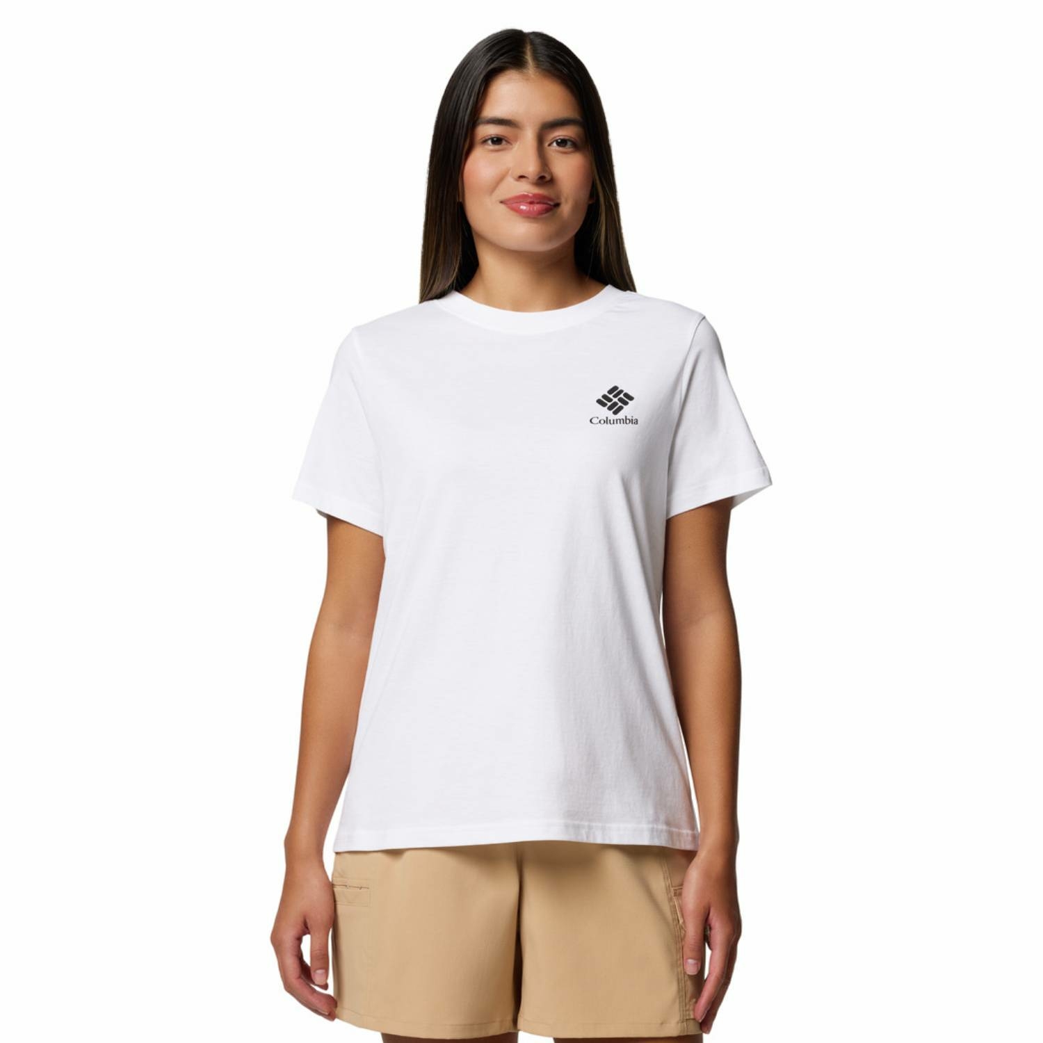 Damska koszulka Columbia Rolling Bend Graphic Short Sleeve white - L