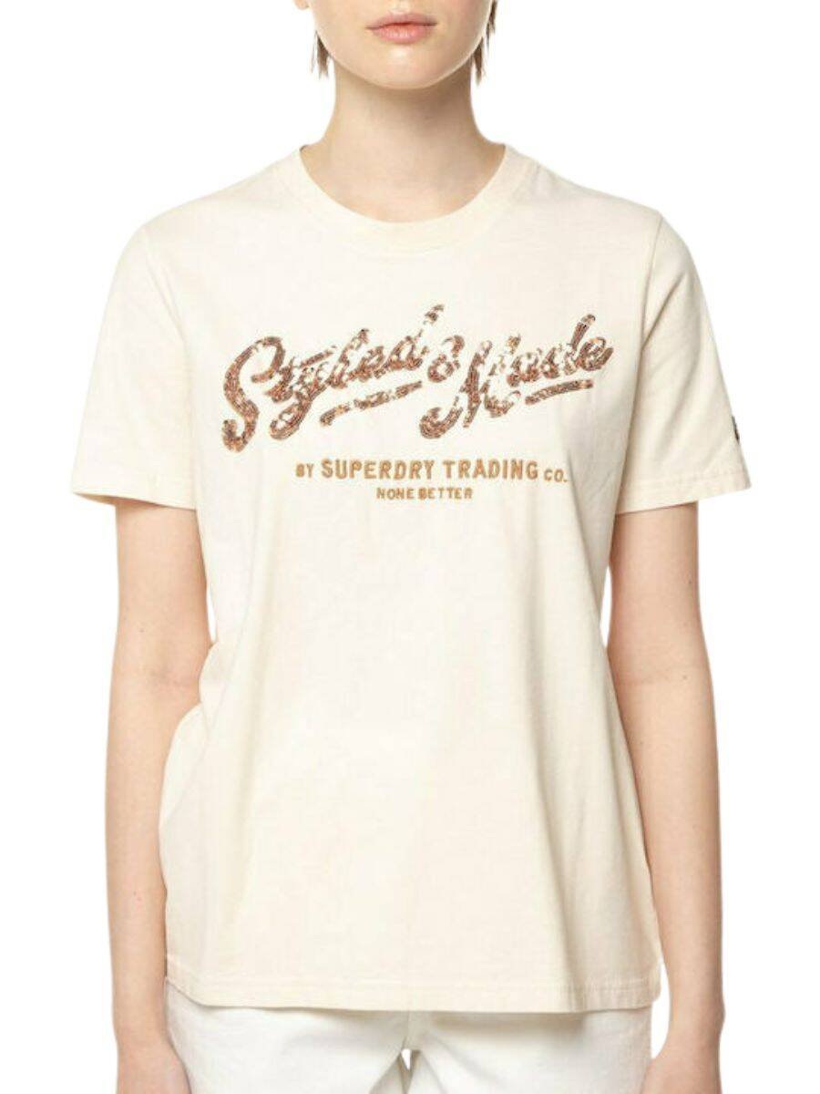 Koszulka damska Superdry Vintage Script klasyczna -S
