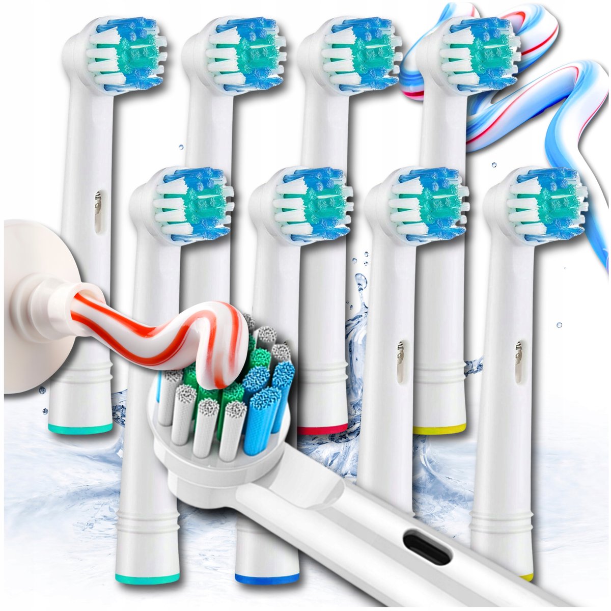 8x KOŃCÓWKI DO SZCZOTECZKI ORALB BRAUN ELEKTRYCZNEJ DLA DZIECI I DOROSŁYCH