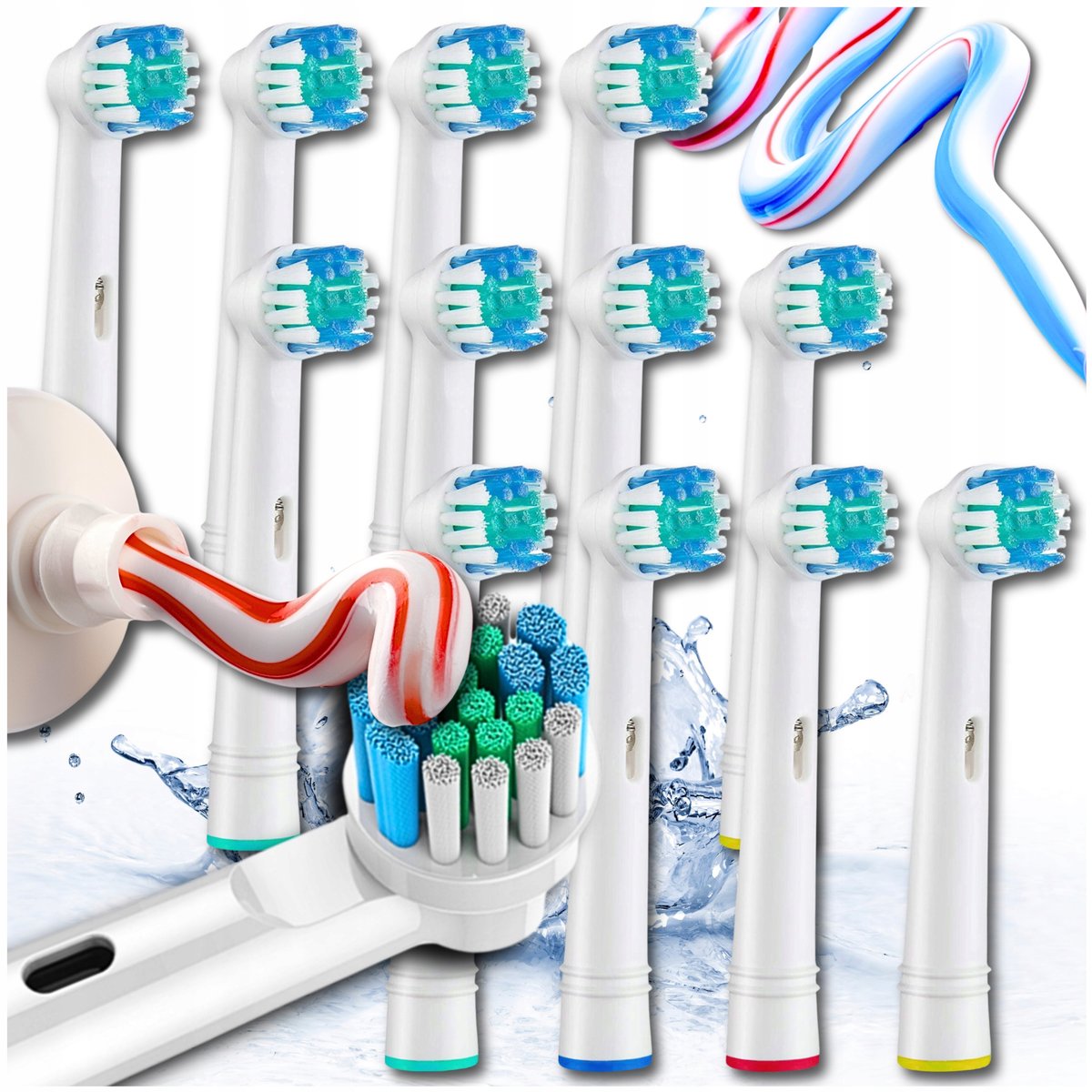 12x KOŃCÓWKI DO SZCZOTECZKI ORALB BRAUN ELEKTRYCZNEJ DLA DZIECI I DOROSŁYCH