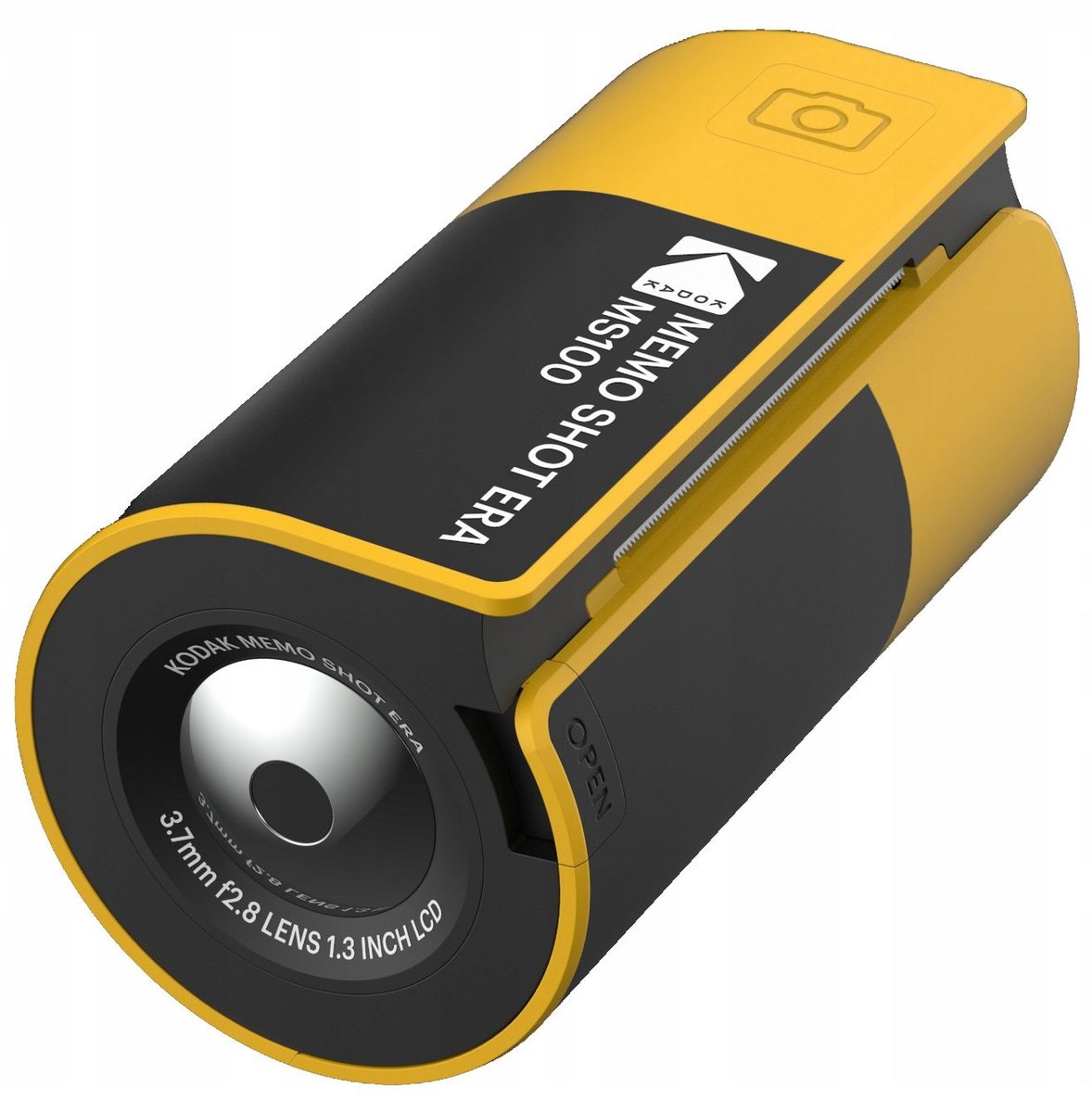 KODAK Memo Shot ERA 2w1 Aparat Drukarka Bluetooth do Zdjęć Etykiet Naklejek / M100 / Żółty