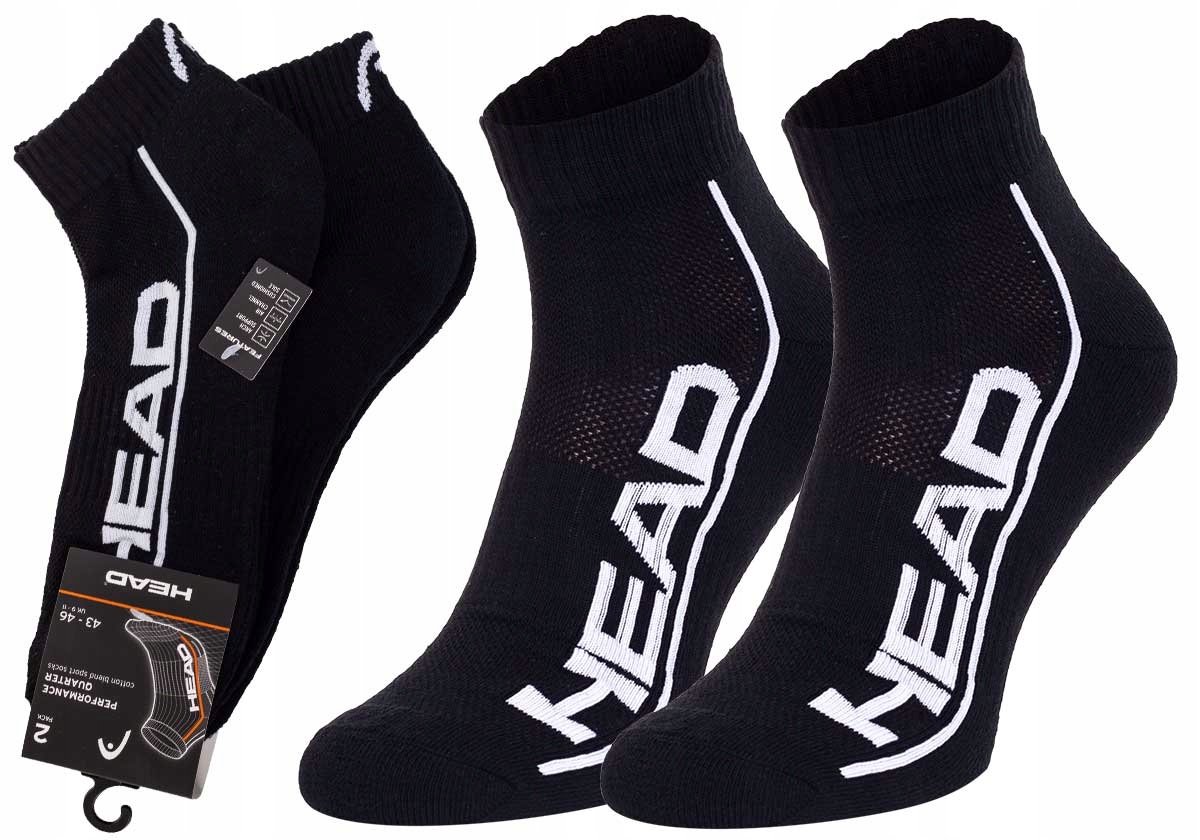 HEAD SKARPETKI STOPKI 2 PARY BLACK r.35-38