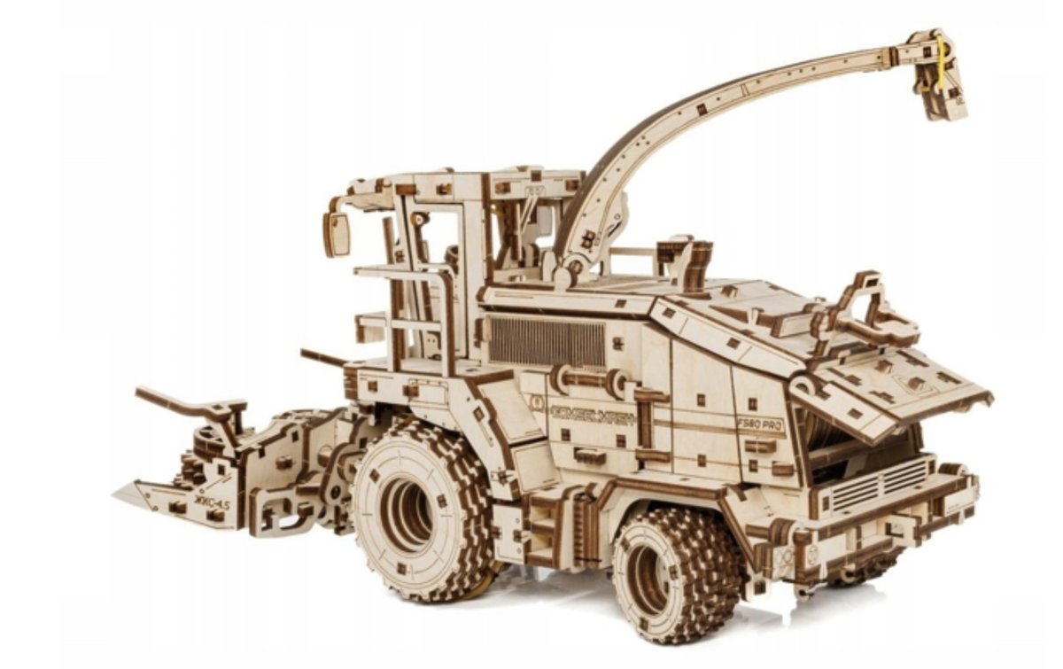 DREWNIANE PUZZLE 3D Kombajn FS80 PRO ZESTAW DO ZŁOŻENIA DIY