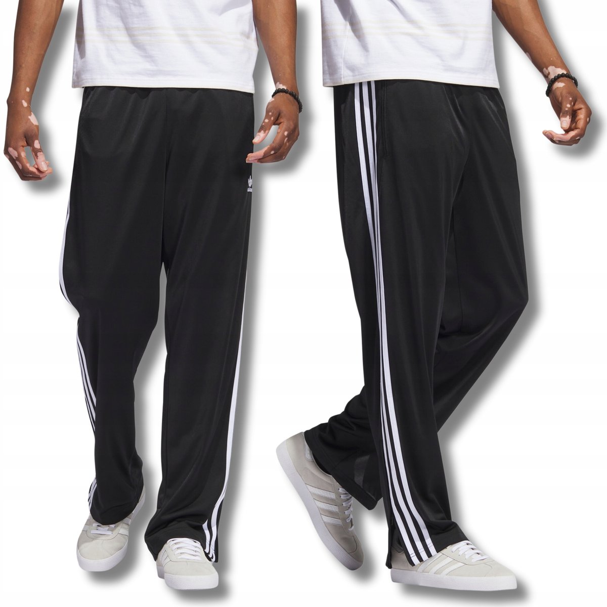 SPODNIE DRESOWE MĘSKIE LUŹNE DRESY SPORTOWE ADIDAS FIREBIRD KIESZENIE XL