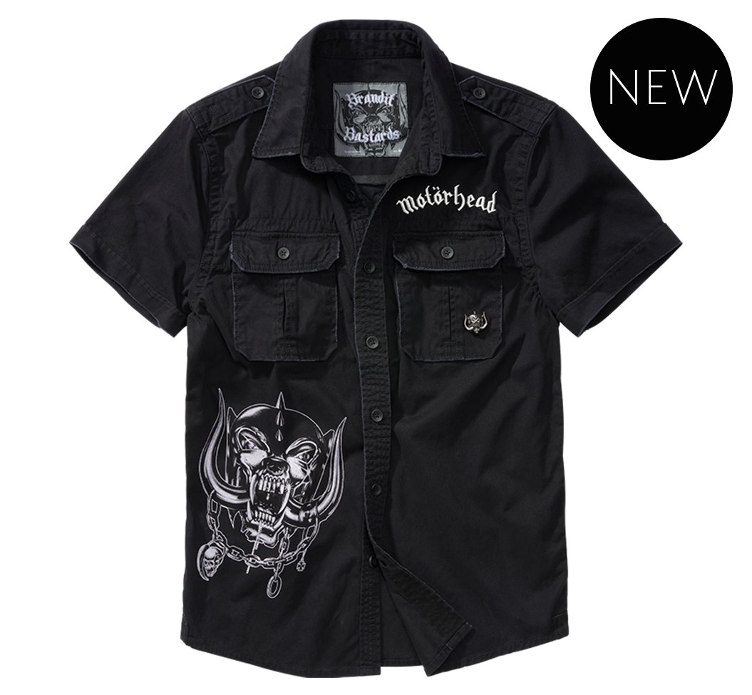 koszula MOTORHEAD VINTAGE SHIRT 1/2 black-M