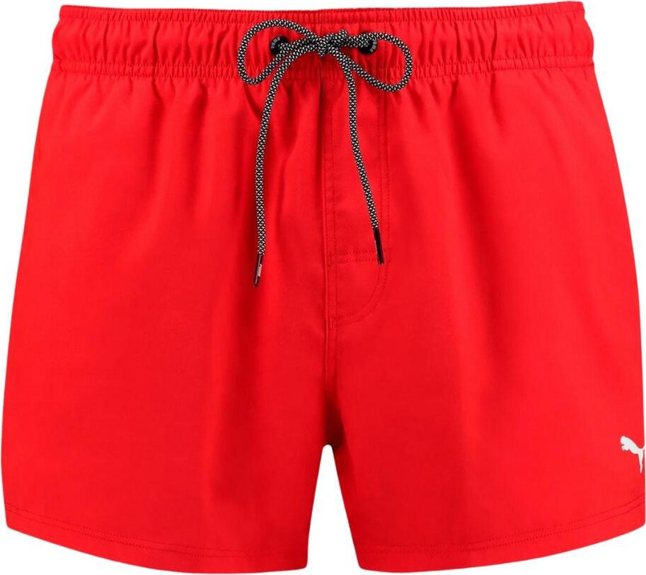Spodenki kąpielowe męskie Puma Short Lenght Swim czerwone 907658 02-M