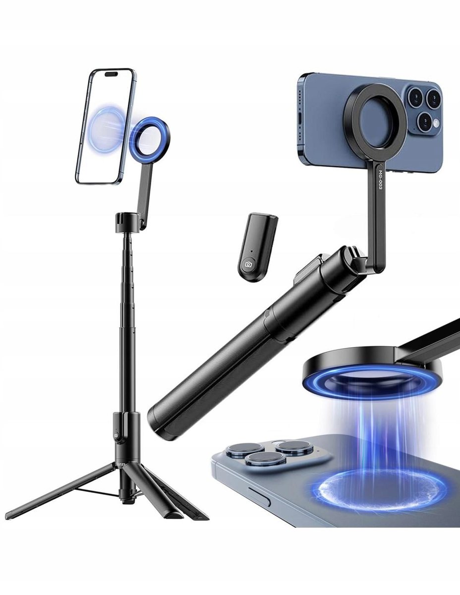 Kijek SELFIE Stick Statyw 1.36m na Magnes MagSafe Telefon Smartfon + PILOT / MG-003 PRO