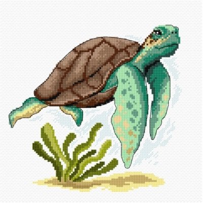 Zestaw do haftu krzyżykowego mulina DMC - Żółw