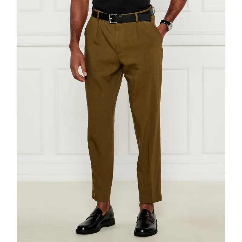 BOSS BLACK Lniane spodnie P-Perin-RDS-PL-WG252 Slim Fit