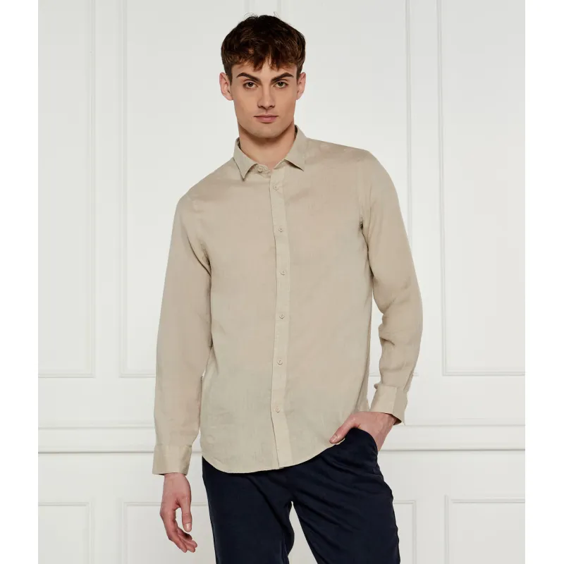 Armani Exchange Lniana koszula Regular Fit