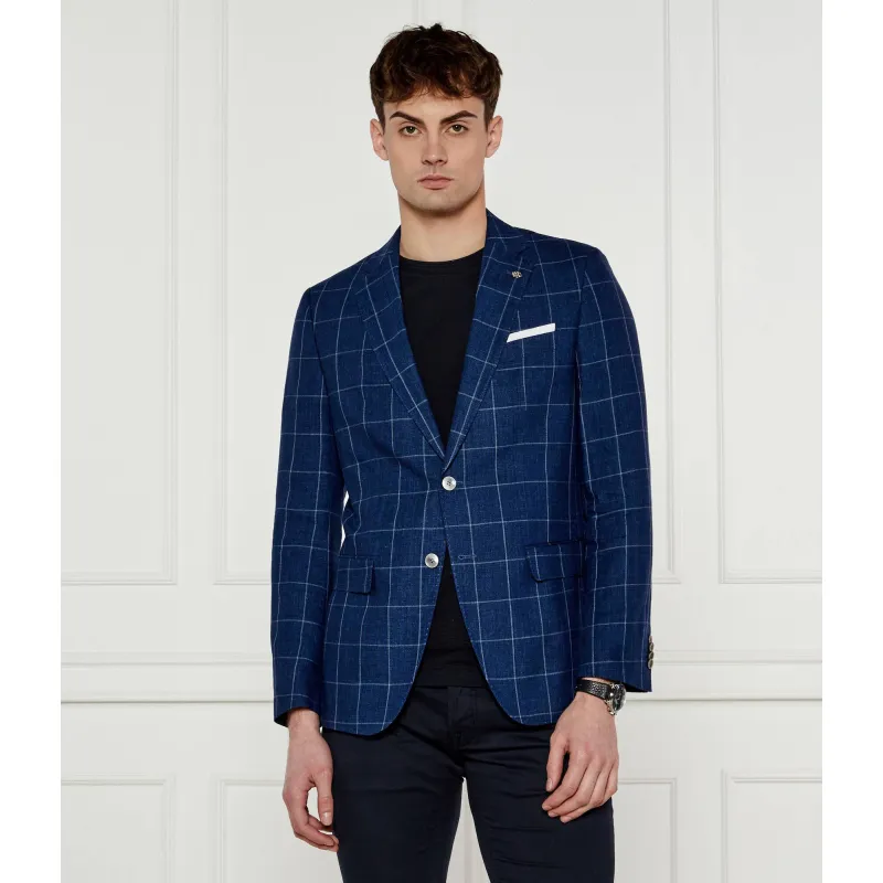 BOSS BLACK Lniana marynarka H-Hutson-233 Slim Fit z dodatkiem wełny