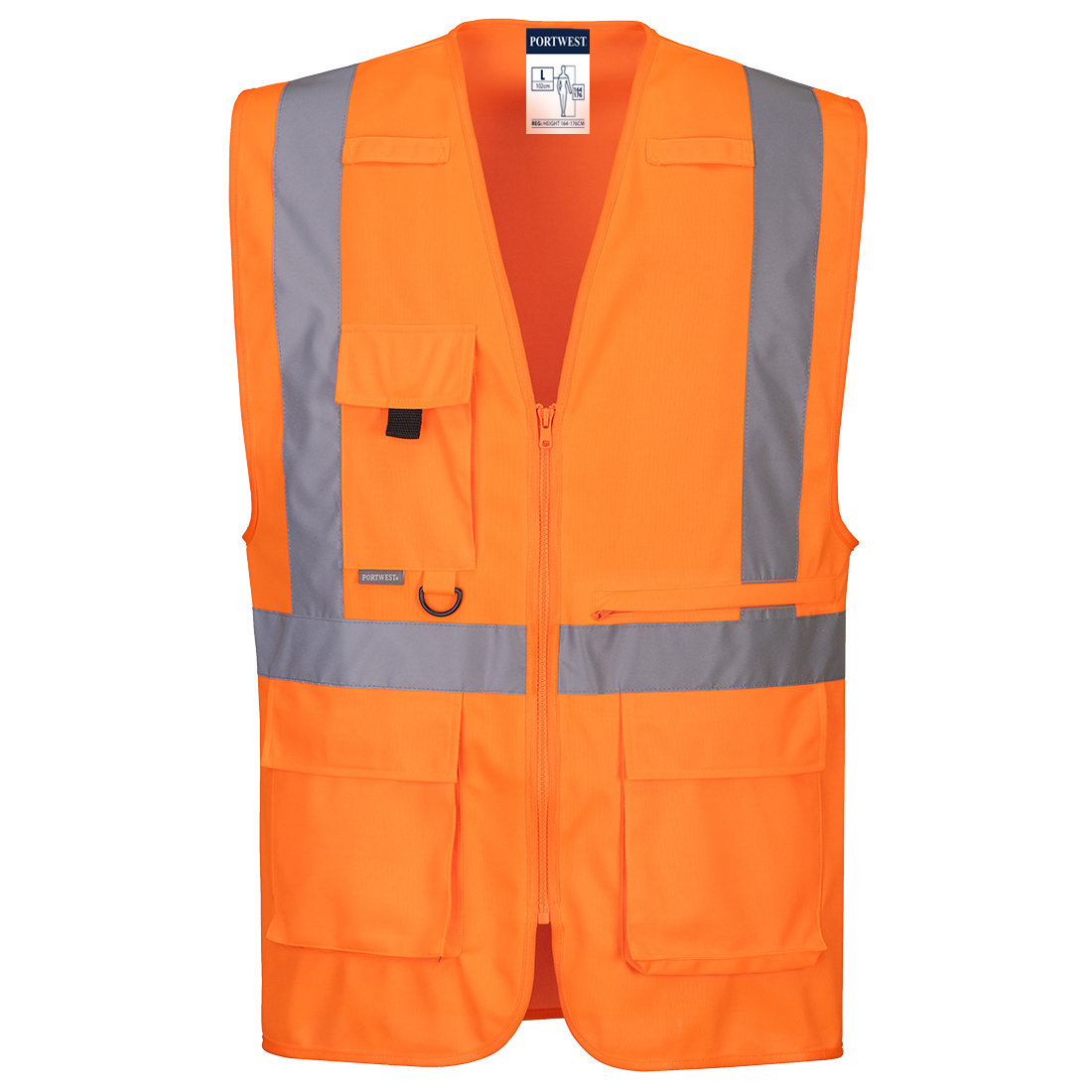 PORTWEST C357 KAMIZELKA HI-VIS EXECUTIVE Z KIESZENIĄ NA TABLET ; POMARAŃCZOWY