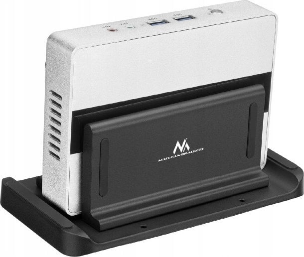 Maclean Uchwyt do terminala Thin-Client / mini PC Maclean czarny pasuje do uchwytów VESA wolnostojący MC-454