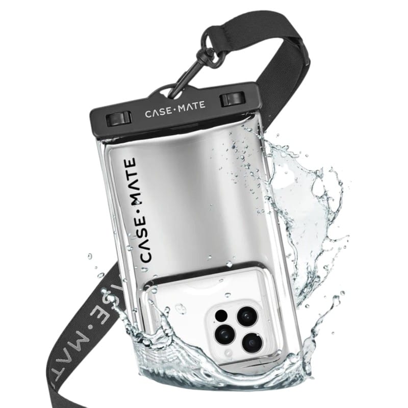 Case-Mate Waterproof Floating Pouch - Etui wodoodporne do smartfonów (Silver Chrome)